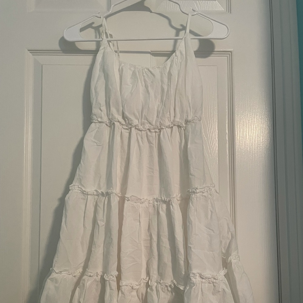 white sundress with adjustable straps